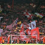 No flags on the Anfield’s Kop on Thursday as fans protest ticket prices increases
